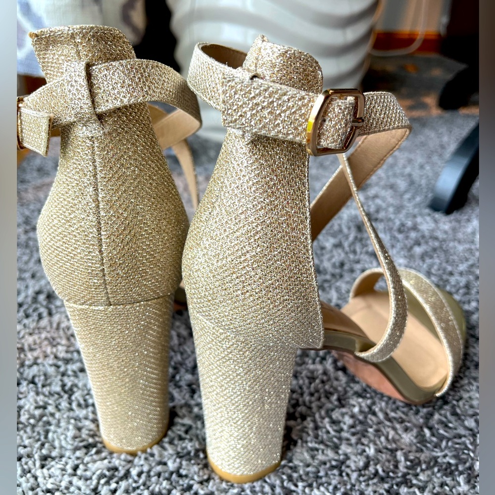 Gold High Heels- New In Box